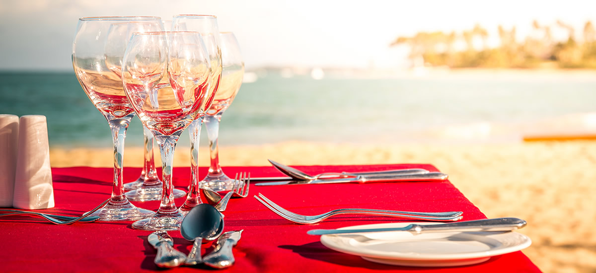 Wine on the beach