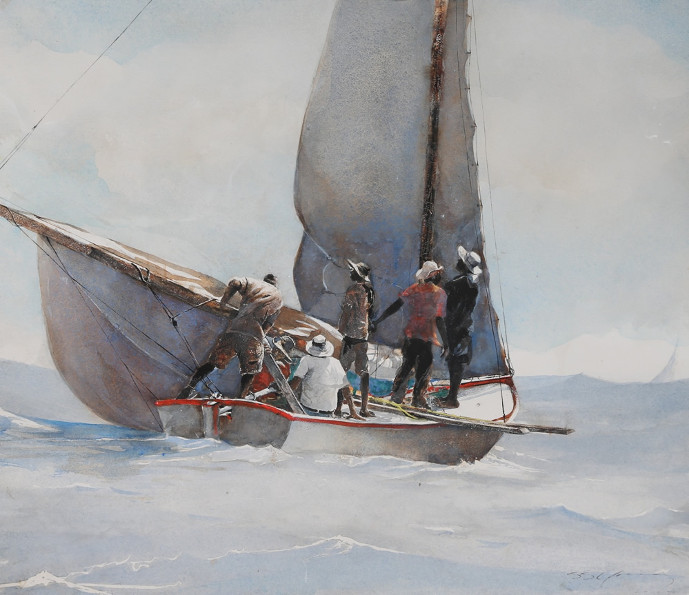 "Hoisting the Jib" - The Regatta Series, Stephen Scott Young