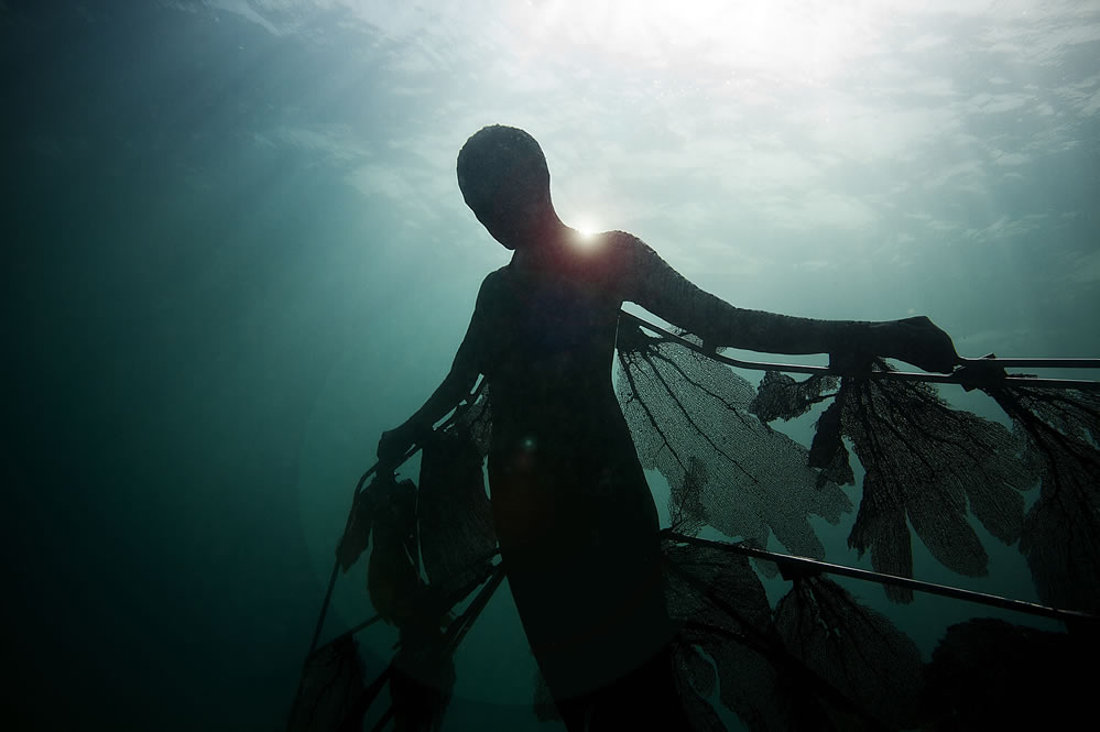 The Resurrection, MUSA Collection, Punta Nizuc, Mexico, image courtesy of Jason deCaires Taylor
