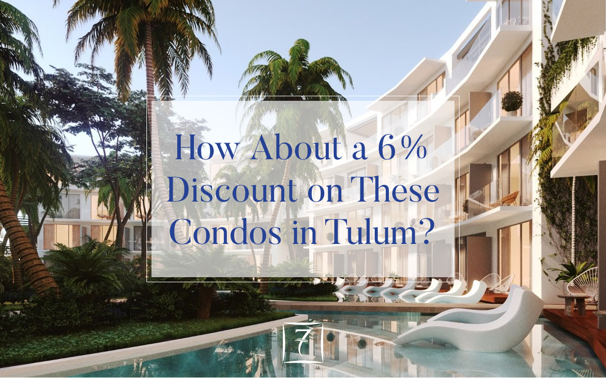 Reserve by 31st October 2018 for a 6% discount on these condos for sale in Tulum