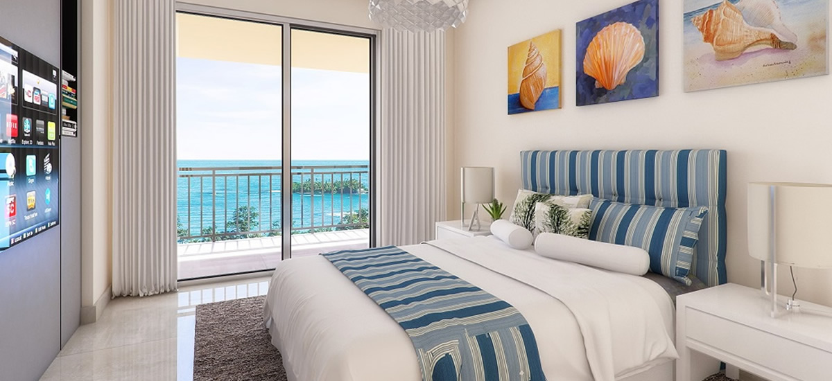 Condominium interiors with beautiful views of the sea
