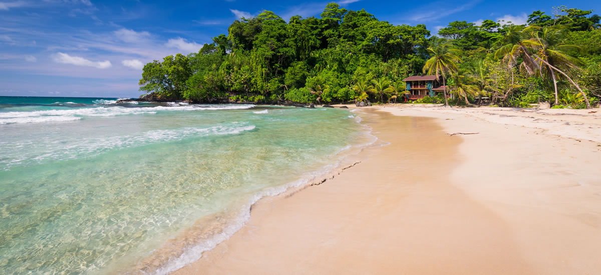 The beach at Isla Bastimentos in Bocas del Toro, Panama