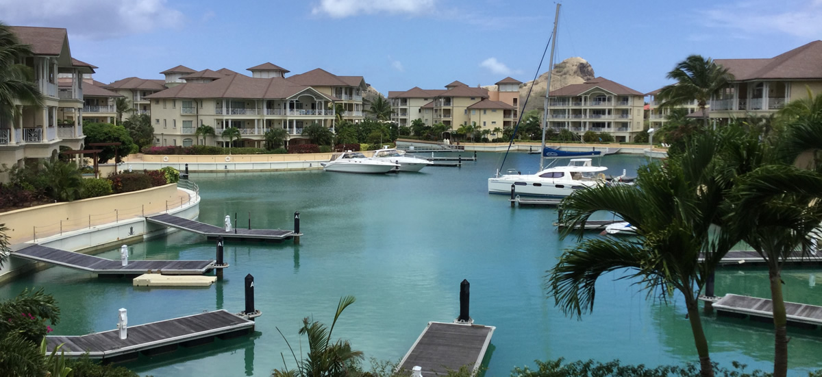 Condo for sale overlooking the marina at The Landings, St Lucia
