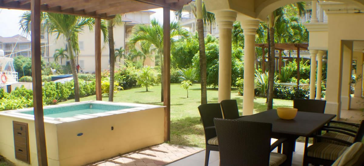 Garden condo for sale at The Landings, St Lucia