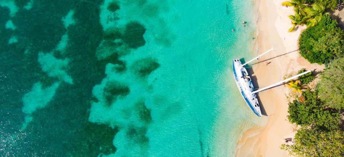Beautiful beach in Martinique
