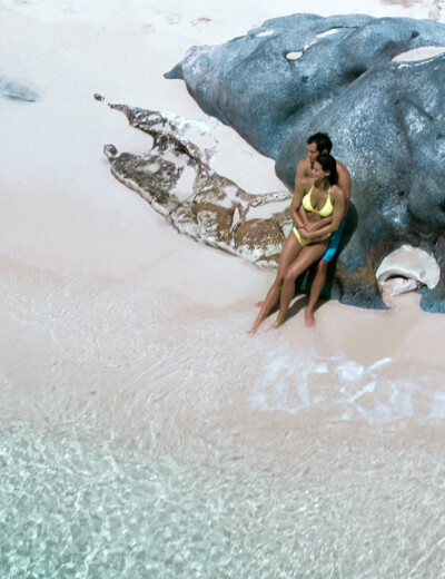 Couple on the beach in Virgin Gorda, BVI
